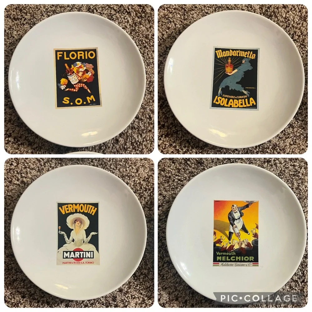 Pottery Barn Vintage Cocktail Plates